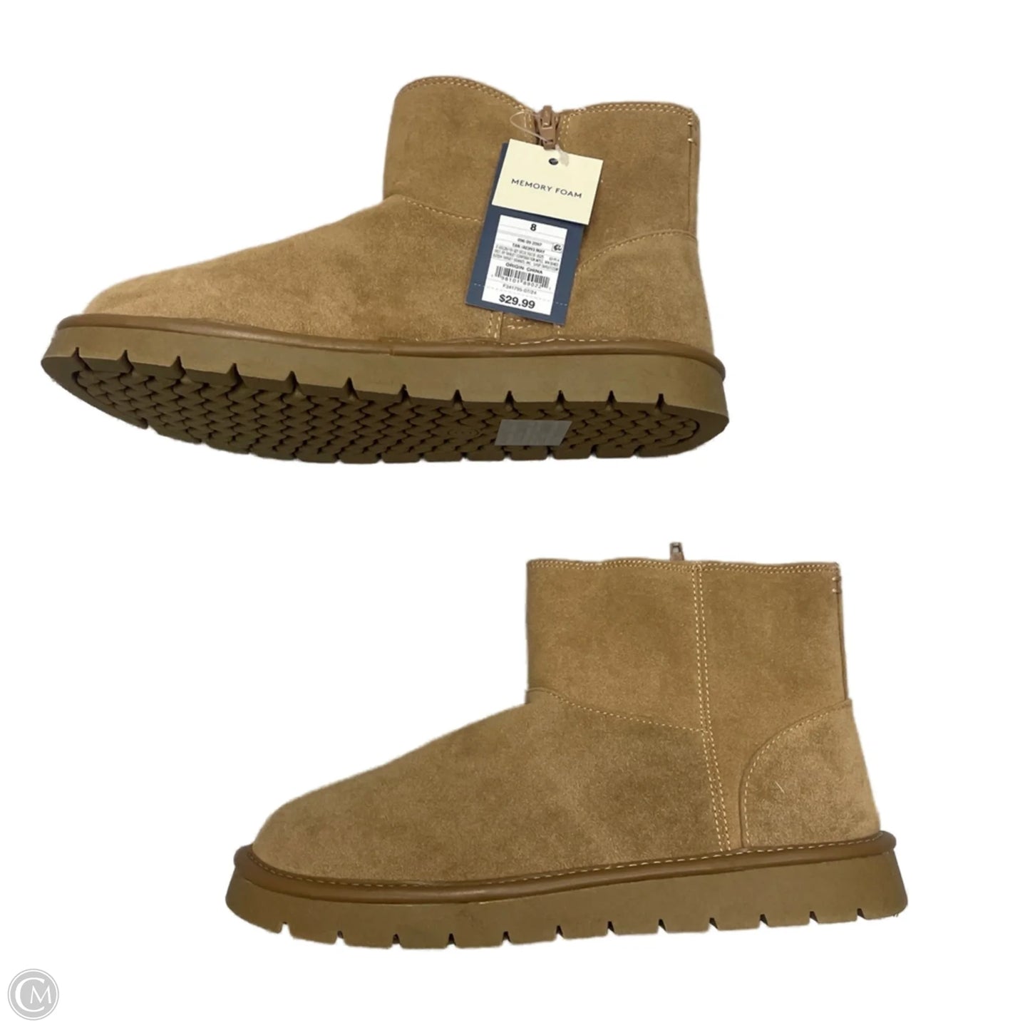 Boots Ankle Flats By Universal Thread In Tan, Size: 8