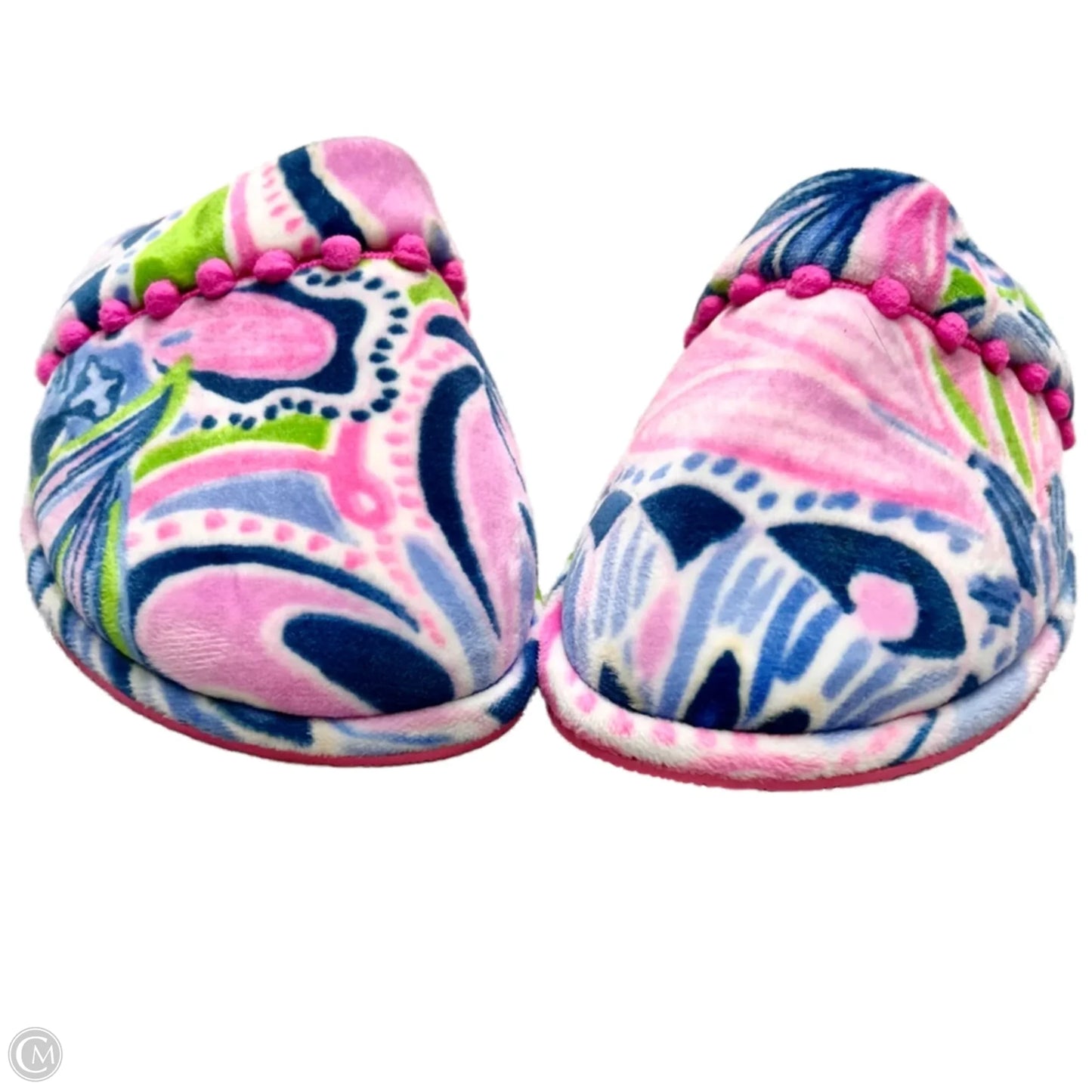 Slippers Designer By Lilly Pulitzer In Blue & Pink, Size: 5/6