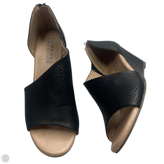 Shoes Heels Wedge By Journee In Black, Size: 8