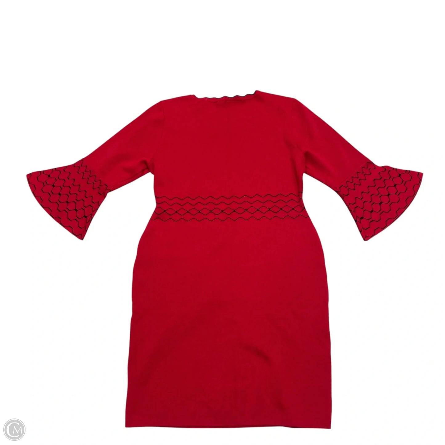 Dress Sweater By Nine Leonard In Red, Size: L