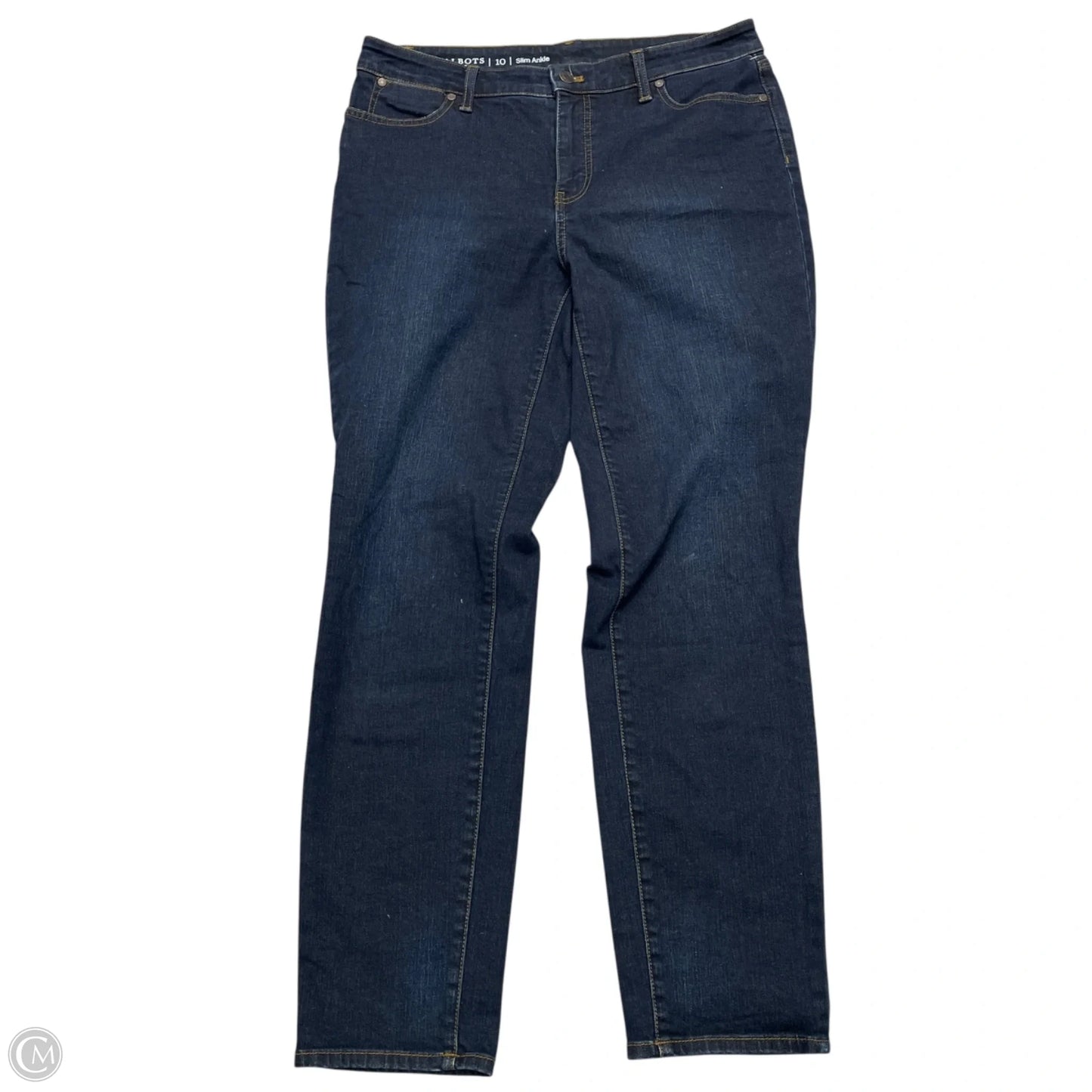 Jeans Straight By Talbots In Blue Denim, Size: 10