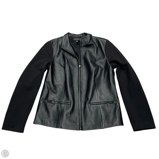 Jacket Moto By Talbots In Black, Size: L