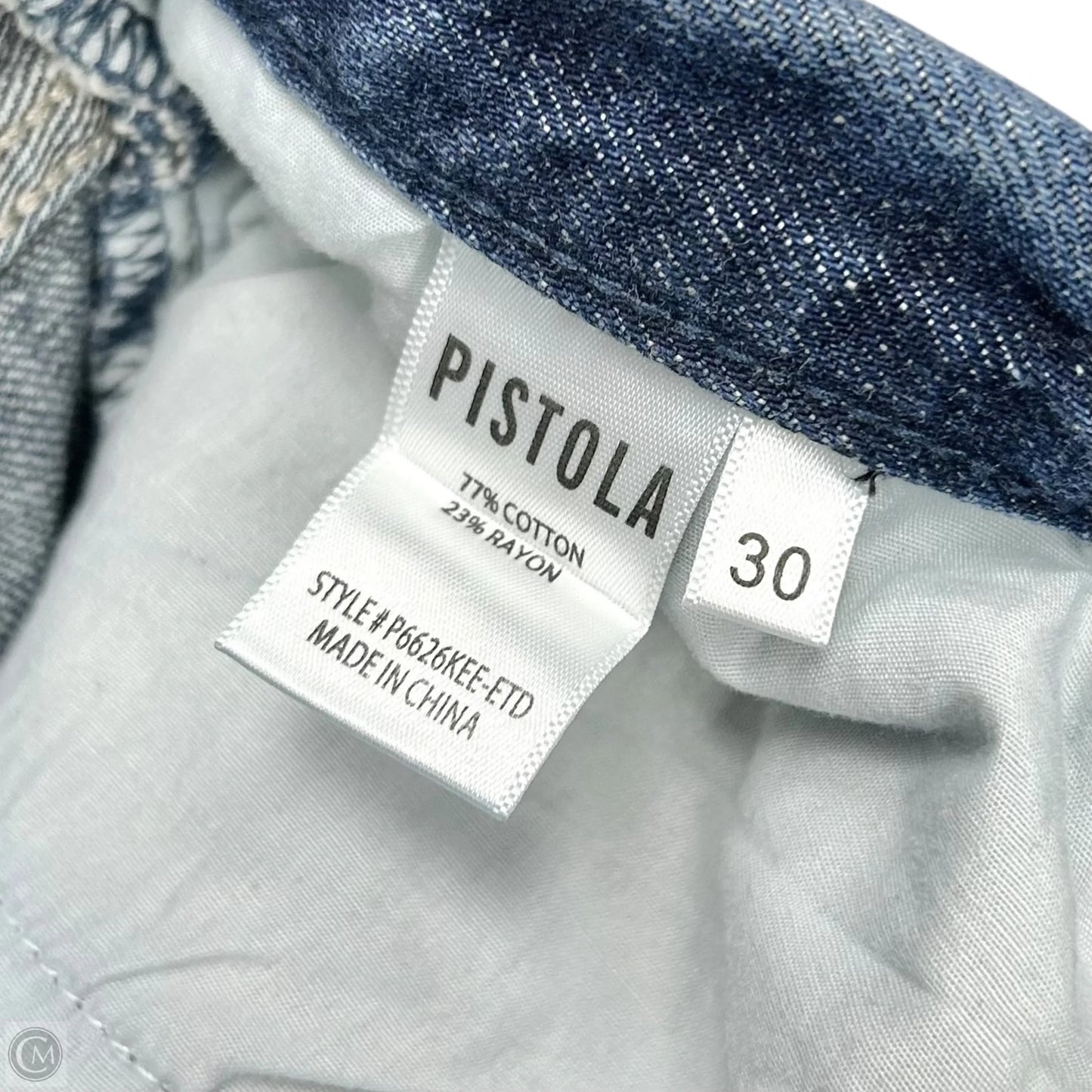 Jeans Straight By Pistola In Blue Denim, Size: 10
