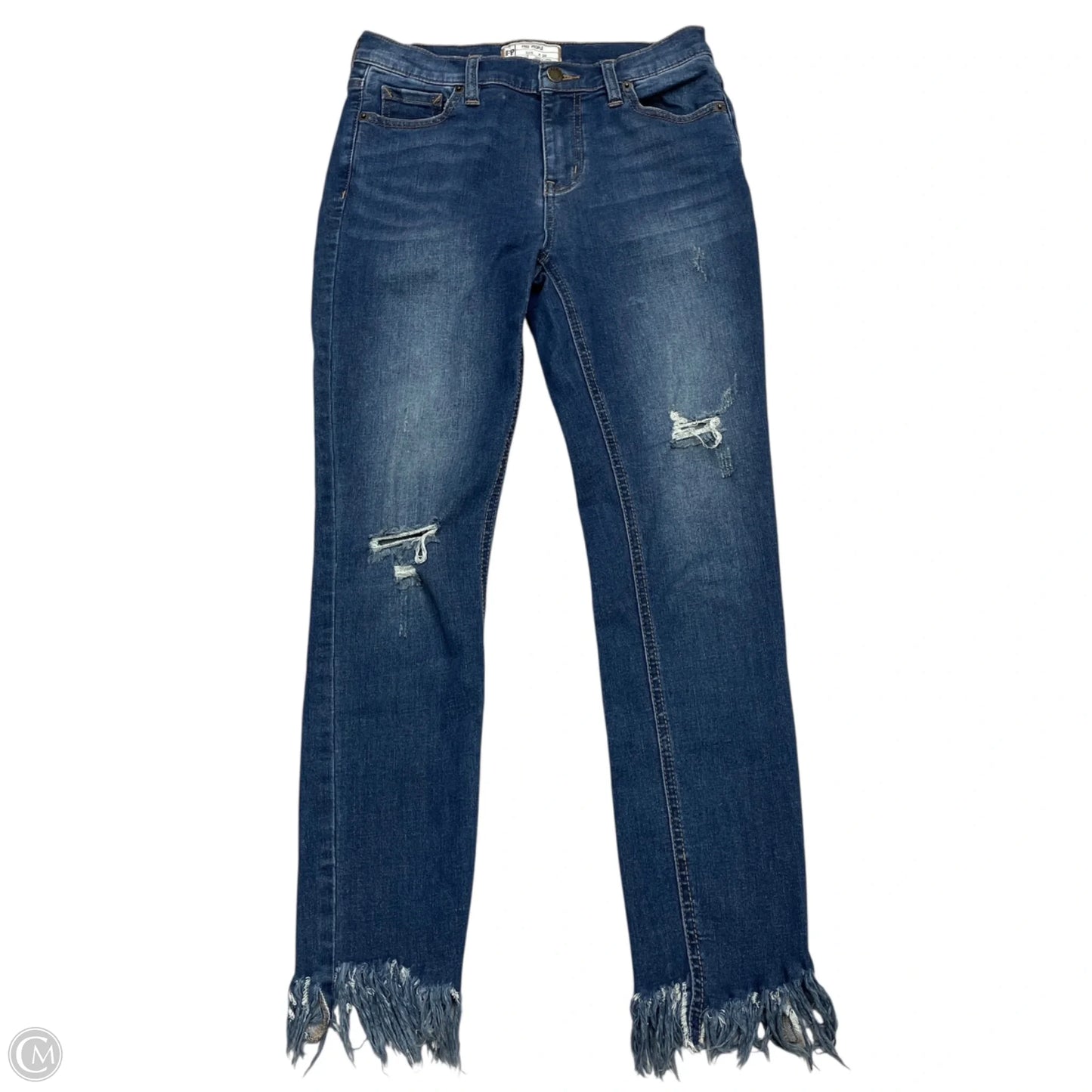 Jeans Skinny By Free People In Blue Denim, Size: 2