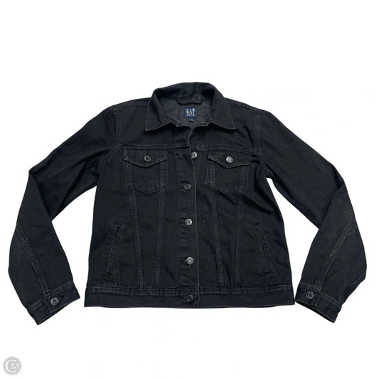 Jacket Denim By Gap In Black Denim, Size: S
