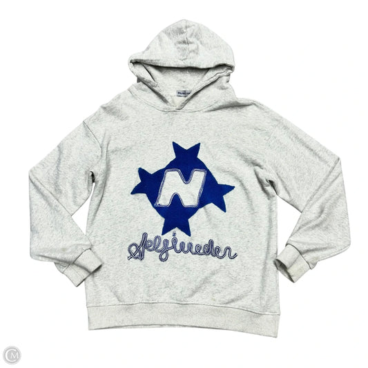 Sweatshirt Hoodie By Aelfric Eden In Blue & Grey, Size: S