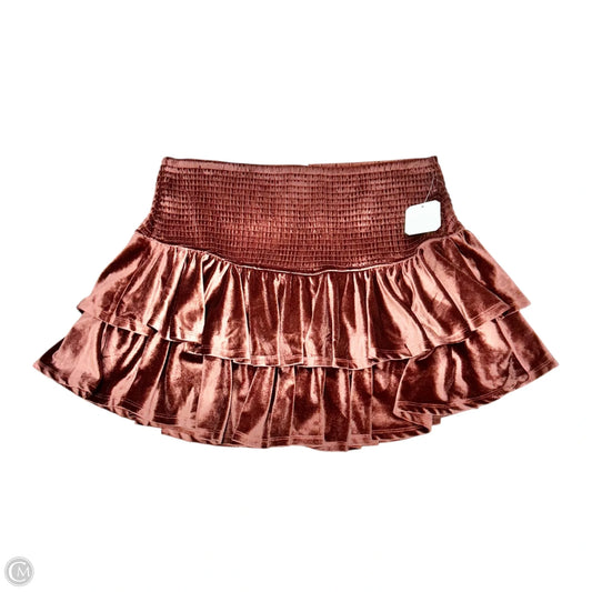Skirt Mini & Short By Altard State In Bronze, Size: Xxl