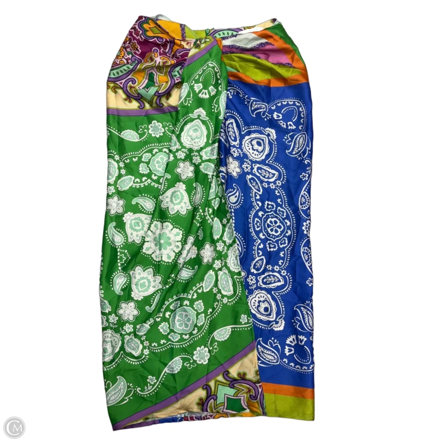 Skirt Maxi In Green & Purple, Size: M