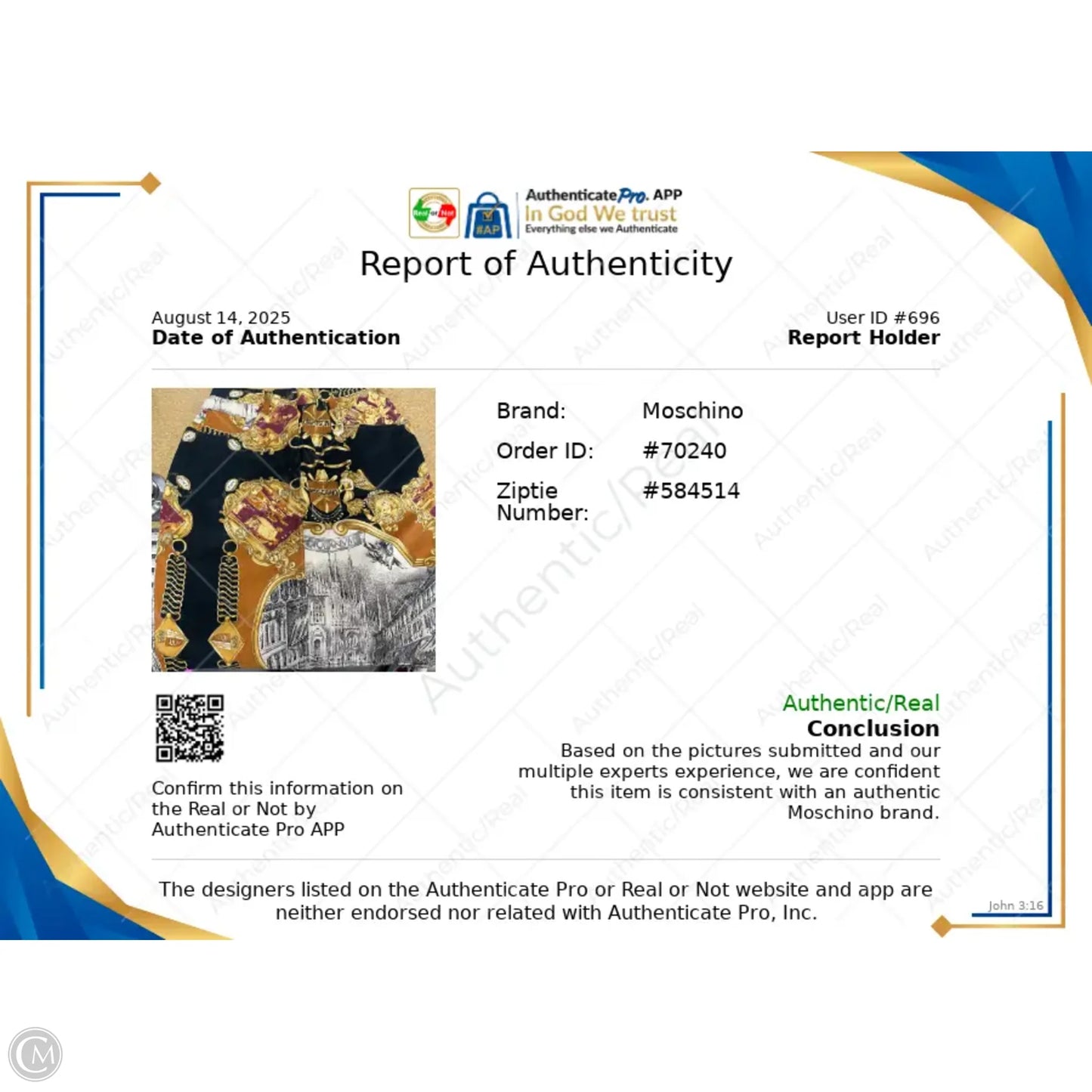 Skirt Luxury Designer By Moschino In Black & Gold, Size: 12