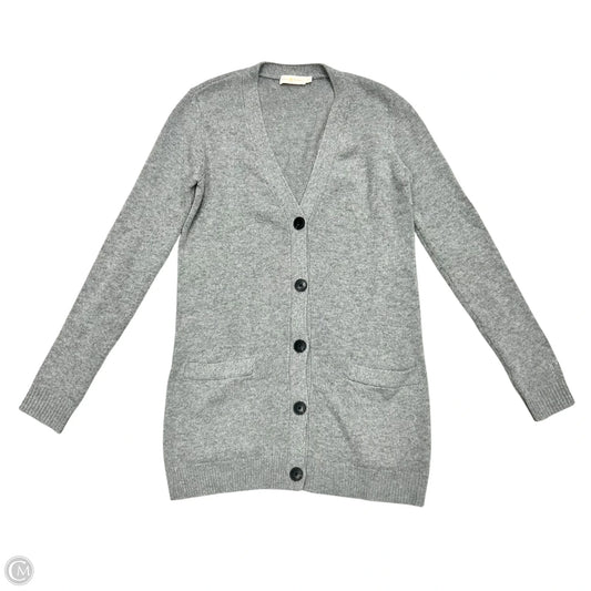 Sweater Cardigan Designer By Tory Burch In Grey, Size: Xs