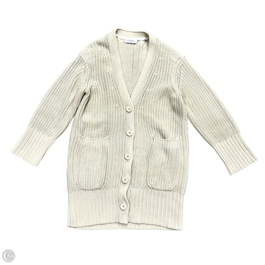 Sweater Cardigan By Equipment In Cream, Size: Xs