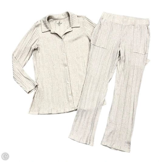 Pants Set 2pc By Cuddl Duds In Tan, Size: S