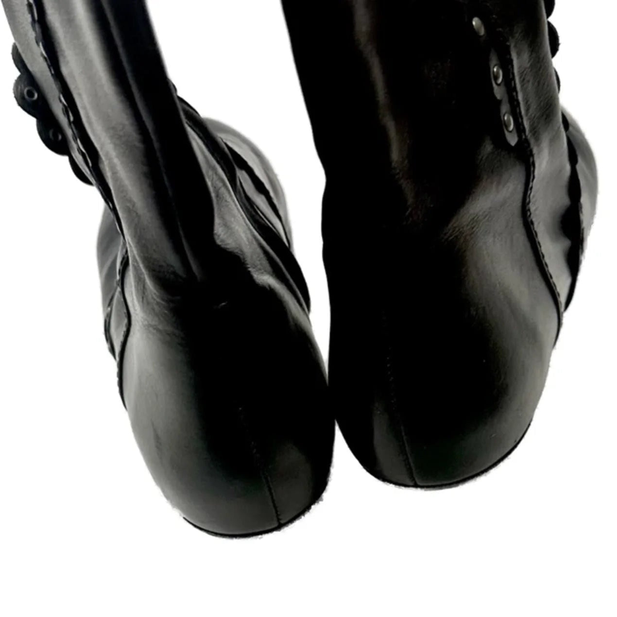 Boots Luxury Designer By Dior In Black, Size: 7.5