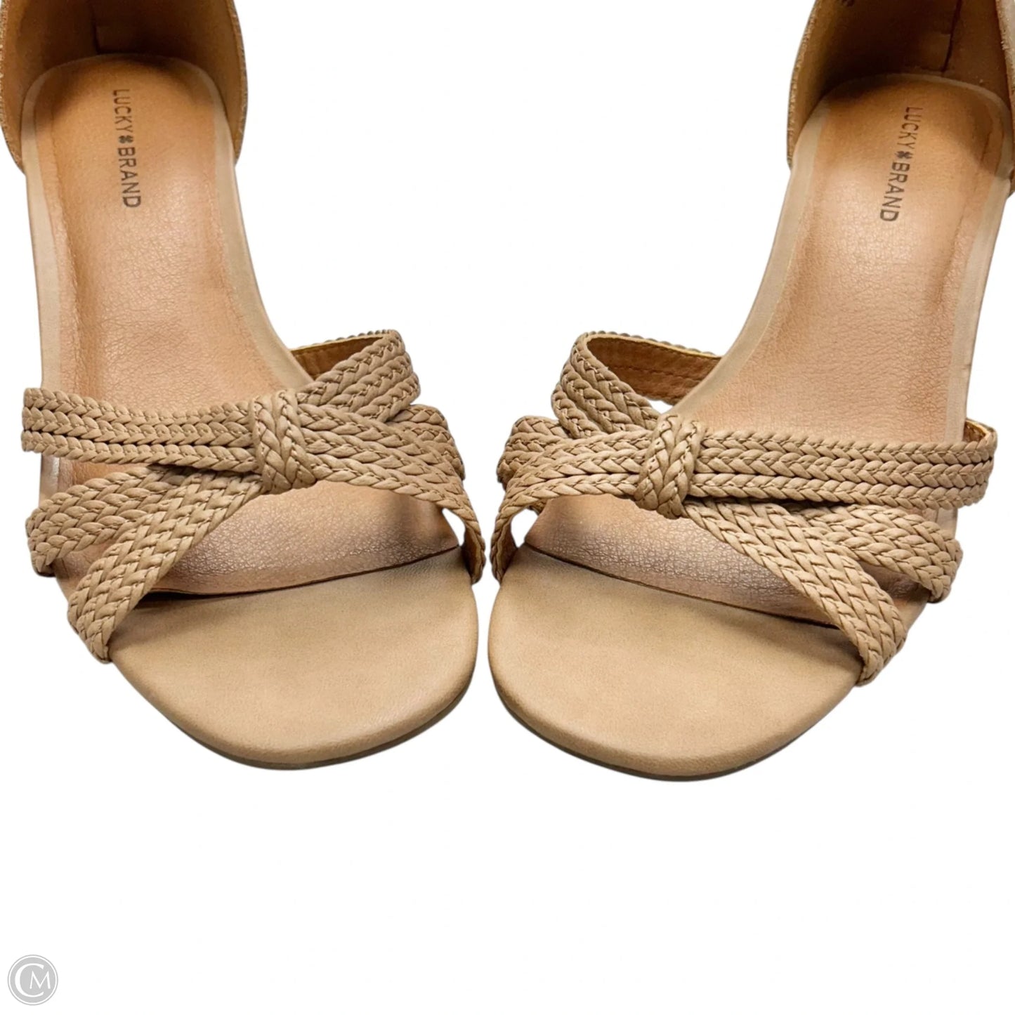 Sandals Heels Wedge By Lucky Brand In Brown, Size: 10