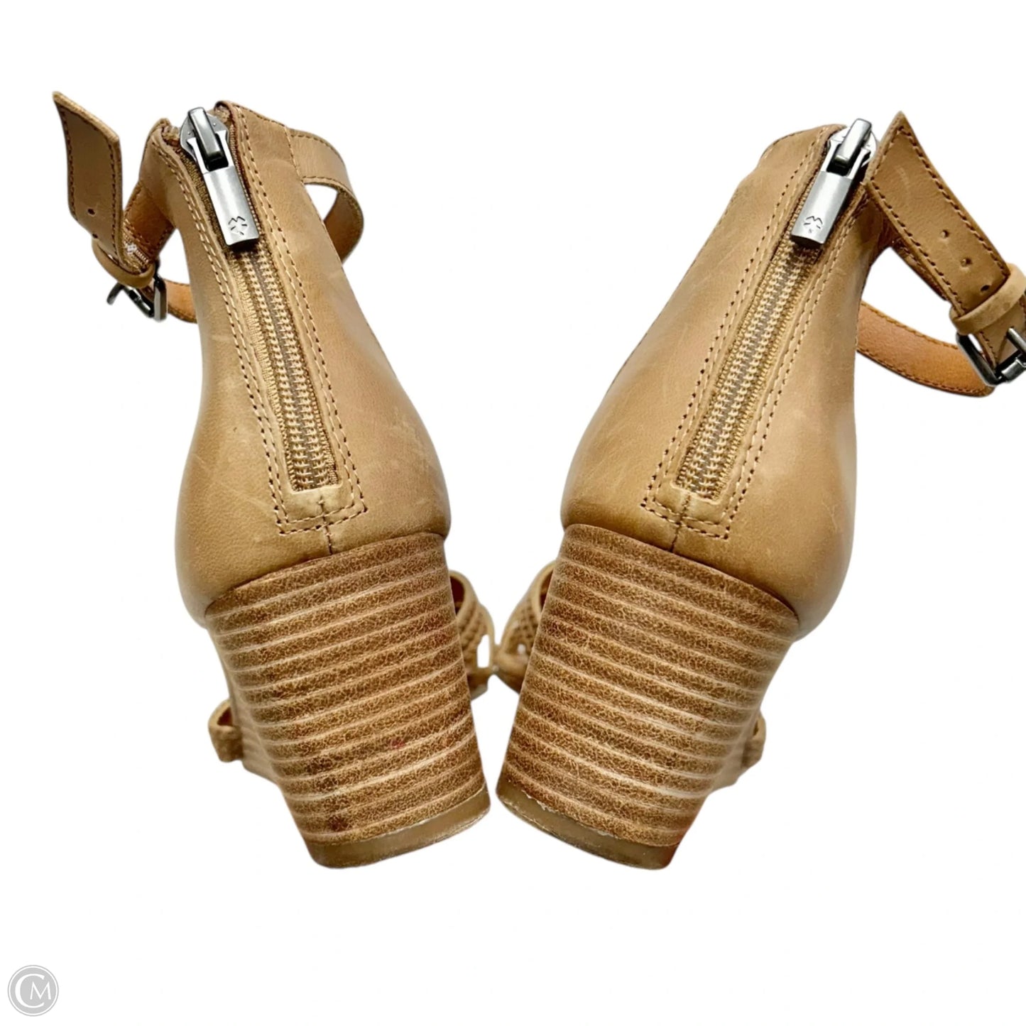 Sandals Heels Wedge By Lucky Brand In Brown, Size: 10