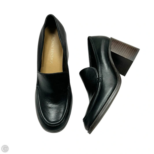 Shoes Heels Block By Crown Vintage In Black, Size: 9