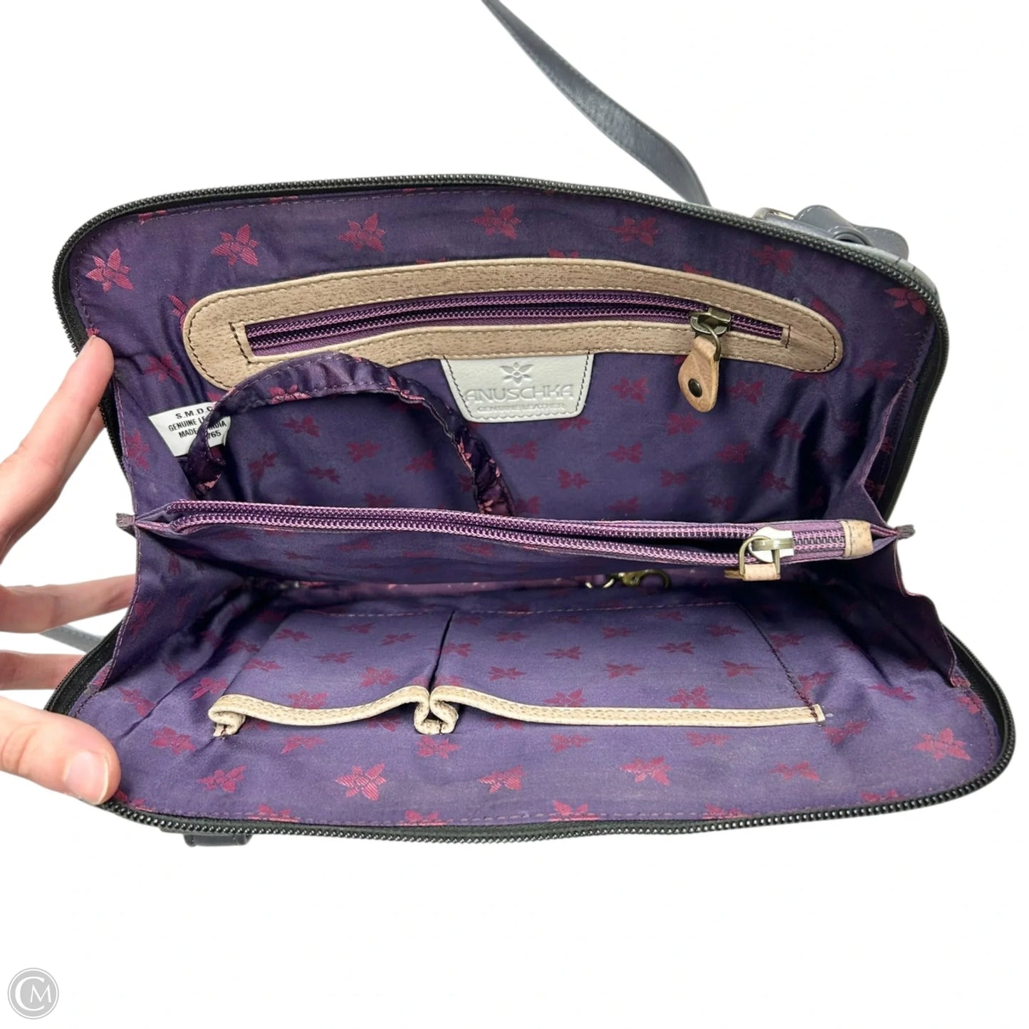Crossbody Leather By Anuschka, Size: Small