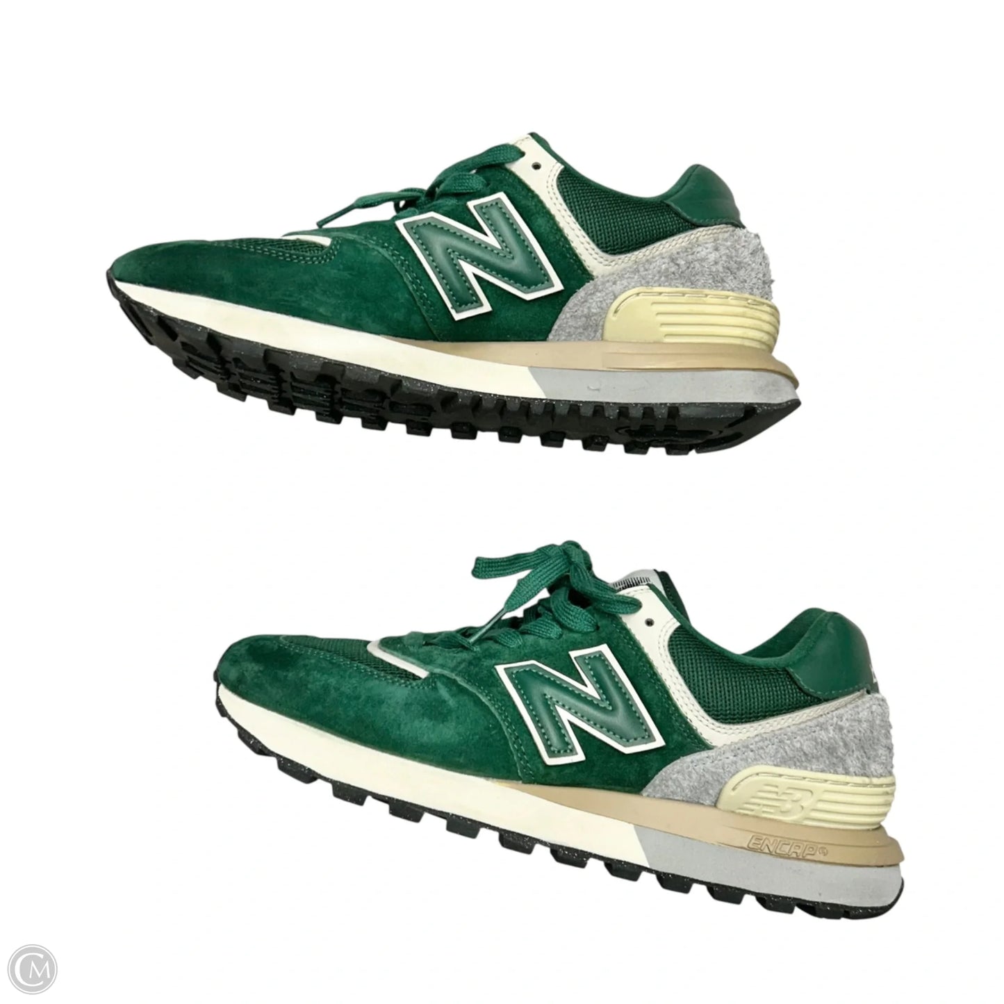 Shoes Athletic By New Balance In Green & White, Size: 10.5