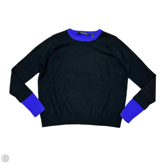 Sweater Cashmere By Quotatopn In Black & Blue, Size: M