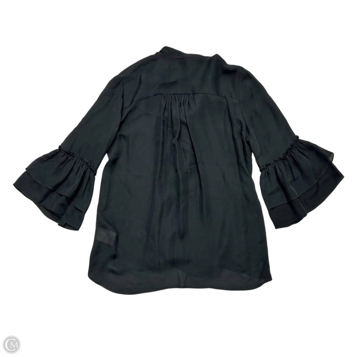Blouse 3/4 Sleeve By L Agence In Black, Size: S