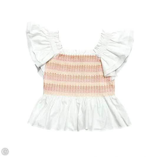 Top Short Sleeve By Marie Oliver In White, Size: S