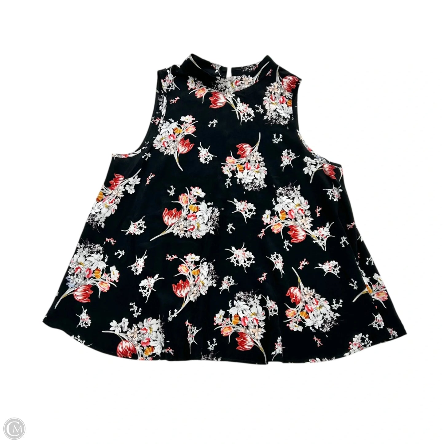 Blouse Sleeveless By Maeve In Black & White, Size: S