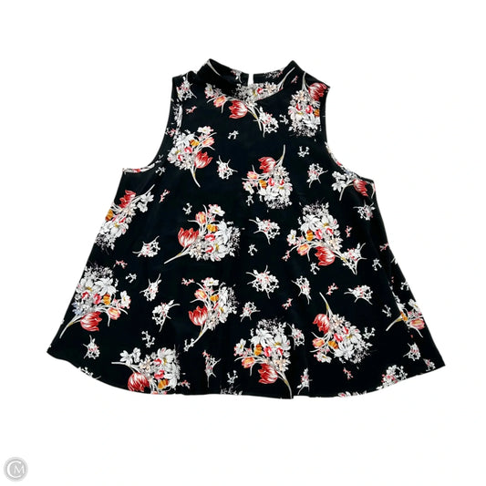 Blouse Sleeveless By Maeve In Black & White, Size: S