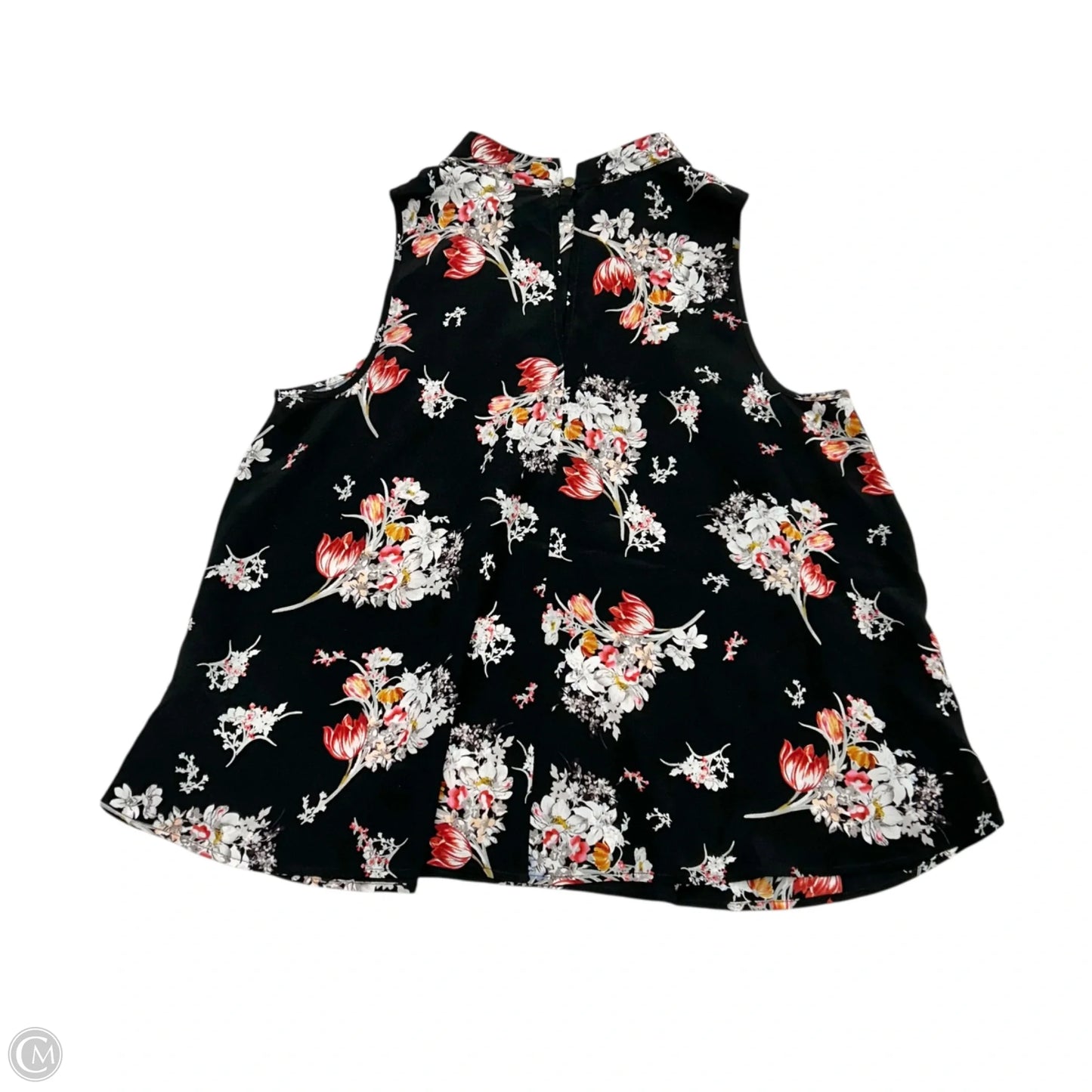 Blouse Sleeveless By Maeve In Black & White, Size: S