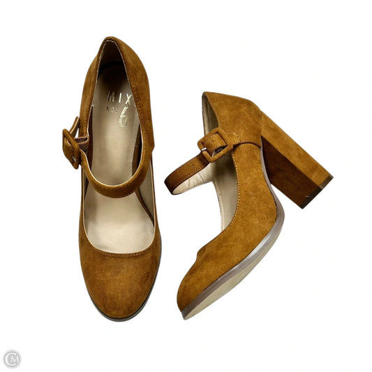 Shoes Heels Block By Mix No 6 In Brown, Size: 8