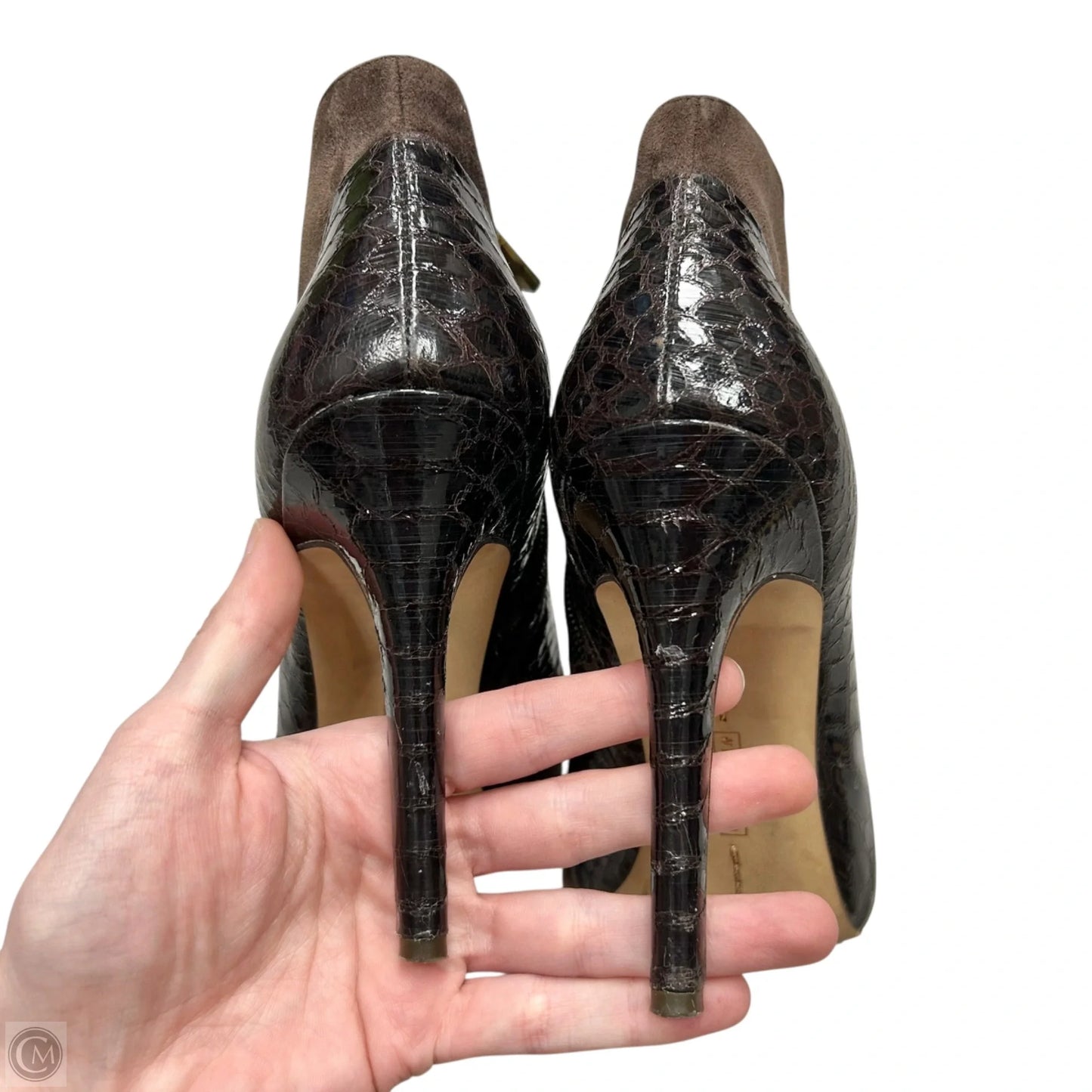 Boots Ankle Heels By Vince Camuto In Brown, Size: 8.5