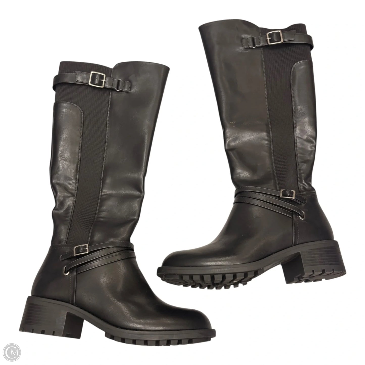Boots Knee Heels By Jessica Cline In Black, Size: 10