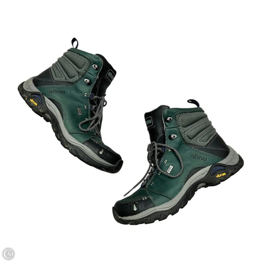Boots Hiking By Ahnu In Black & Green, Size: 6.5