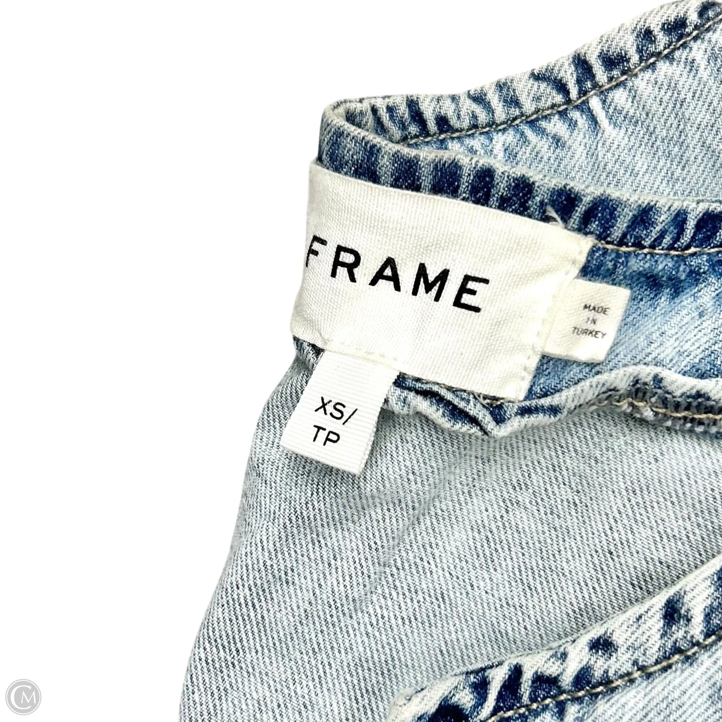 Dress Casual Short By Frame In Blue Denim, Size: Xs