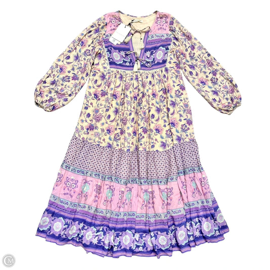 Dress Casual Maxi By Spell And The Gypsy In Cream & Purple, Size: Xs