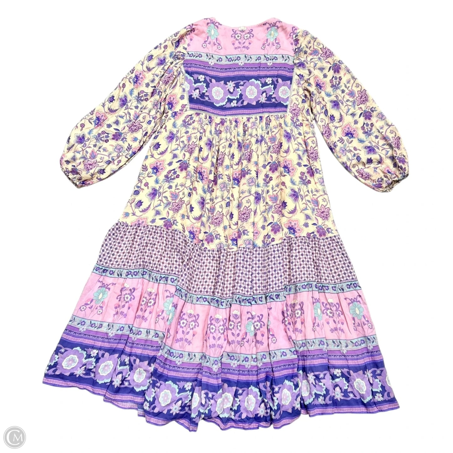 Dress Casual Maxi By Spell And The Gypsy In Cream & Purple, Size: Xs