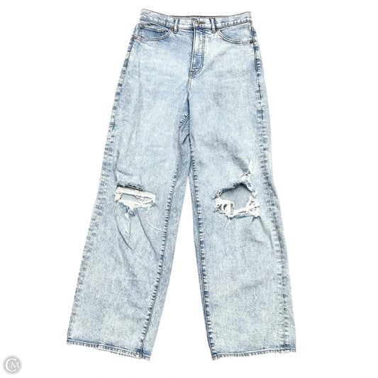 Jeans Wide Leg By Express In Blue Denim, Size: 6