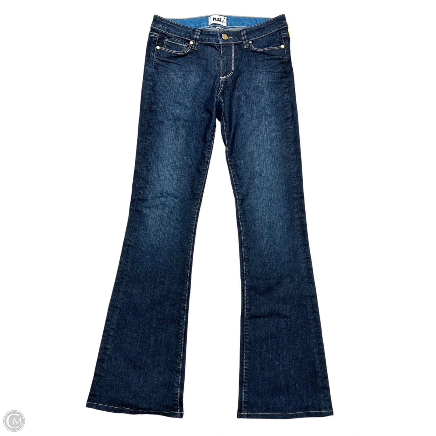 Jeans Boot Cut By Paige In Blue Denim, Size: 4