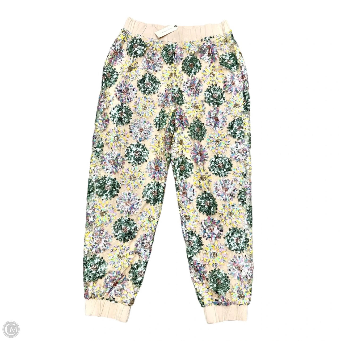 Pants Joggers By Eva Franco In Green & Pink, Size: S