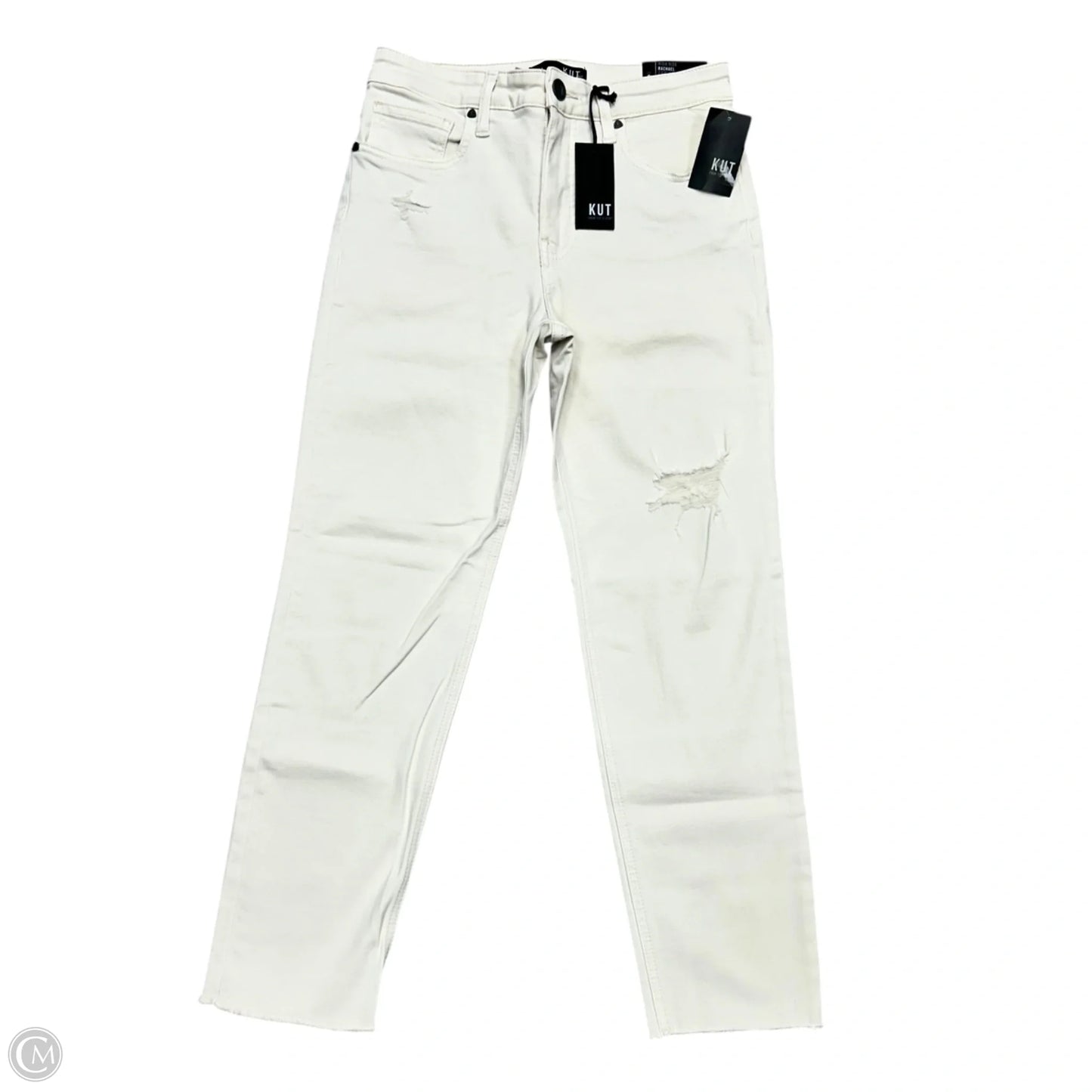 Jeans Straight By Kut In Cream Denim, Size: 2