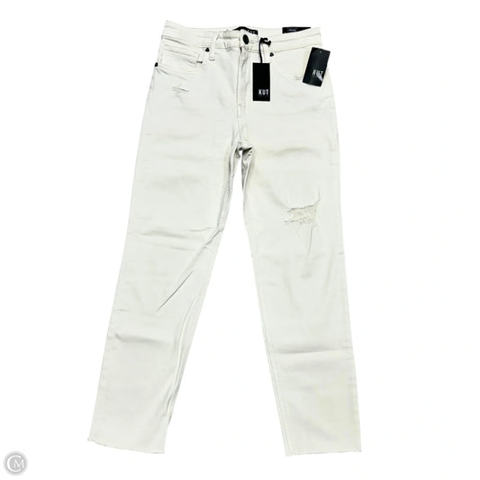 Jeans Straight By Kut In Cream Denim, Size: 2