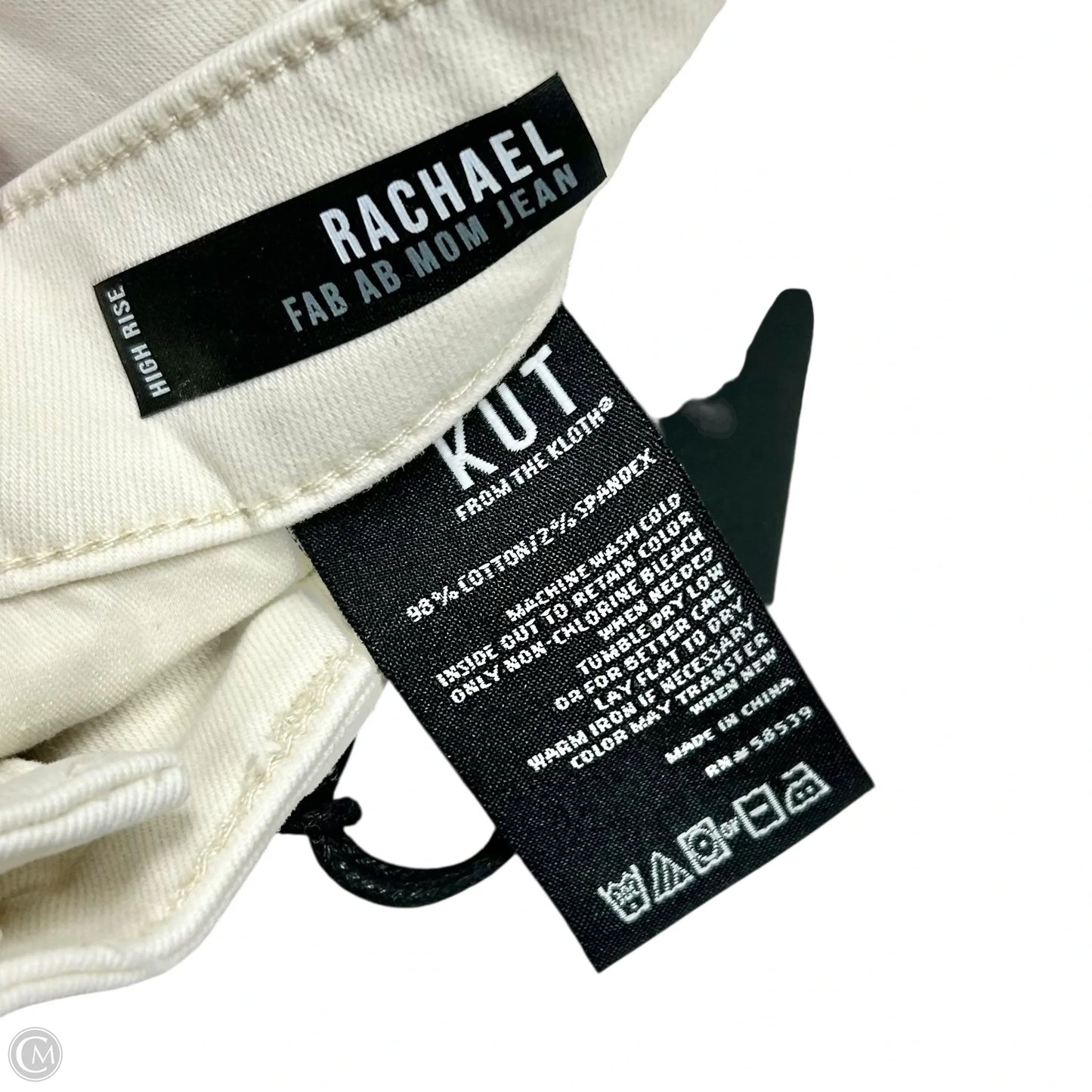 Jeans Straight By Kut In Cream Denim, Size: 2