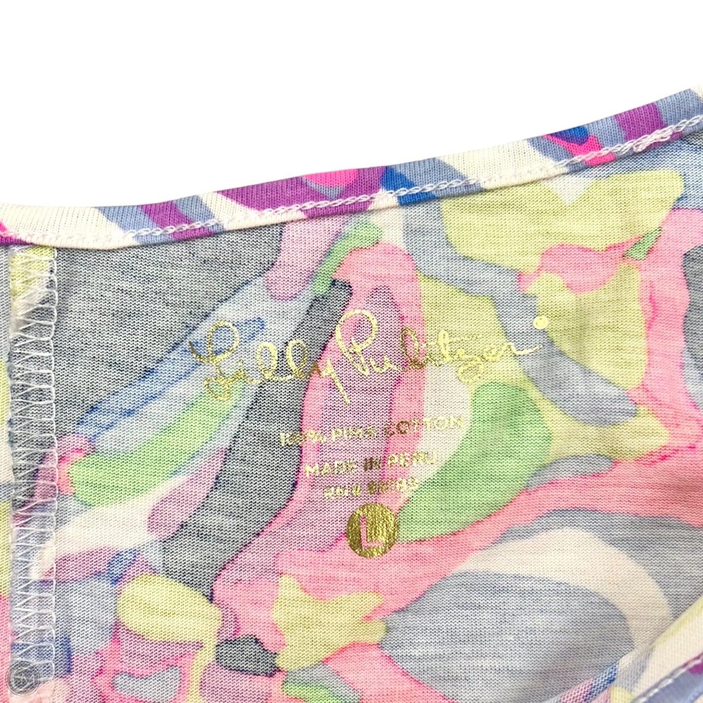 Dress Designer By Lilly Pulitzer In Blue & Purple, Size: L
