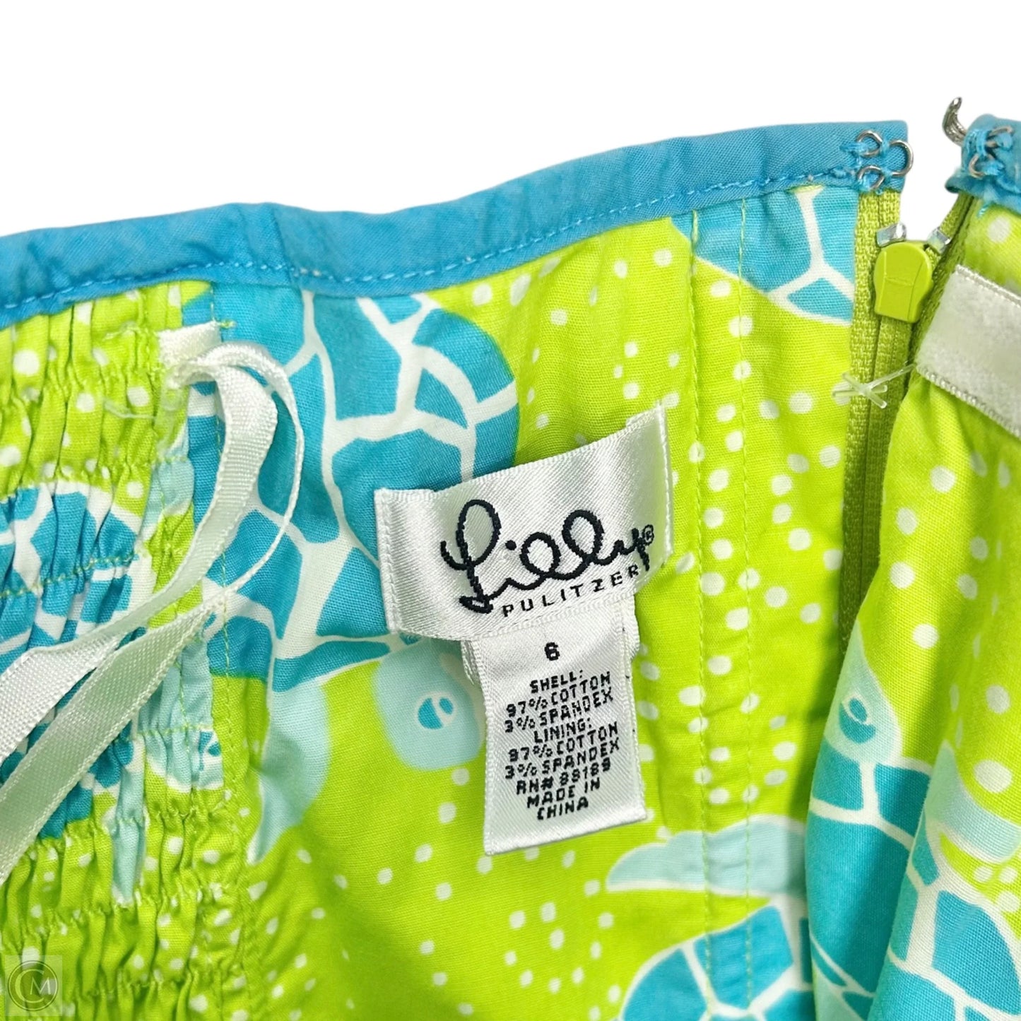 Dress Designer By Lilly Pulitzer In Blue & Green, Size: M