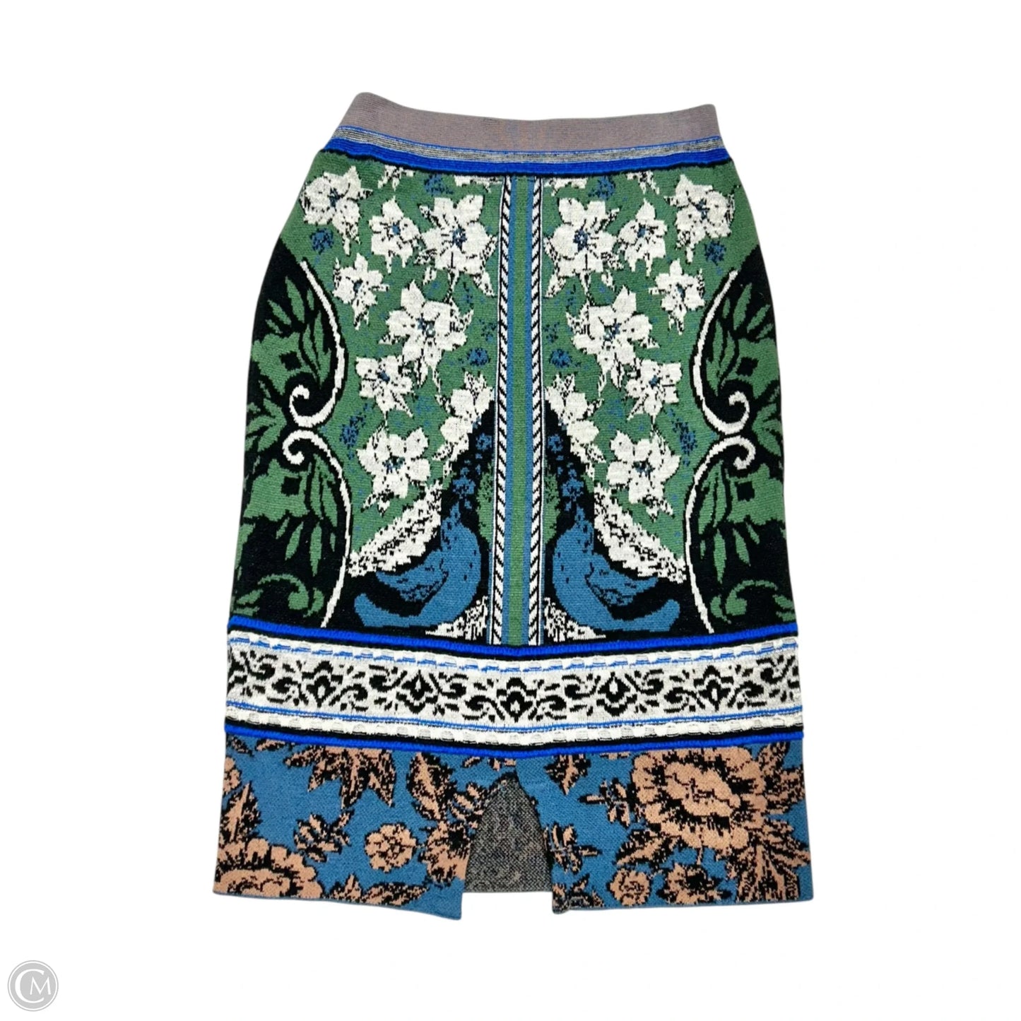 Skirt Midi By Moth In Blue & Green, Size: Xs