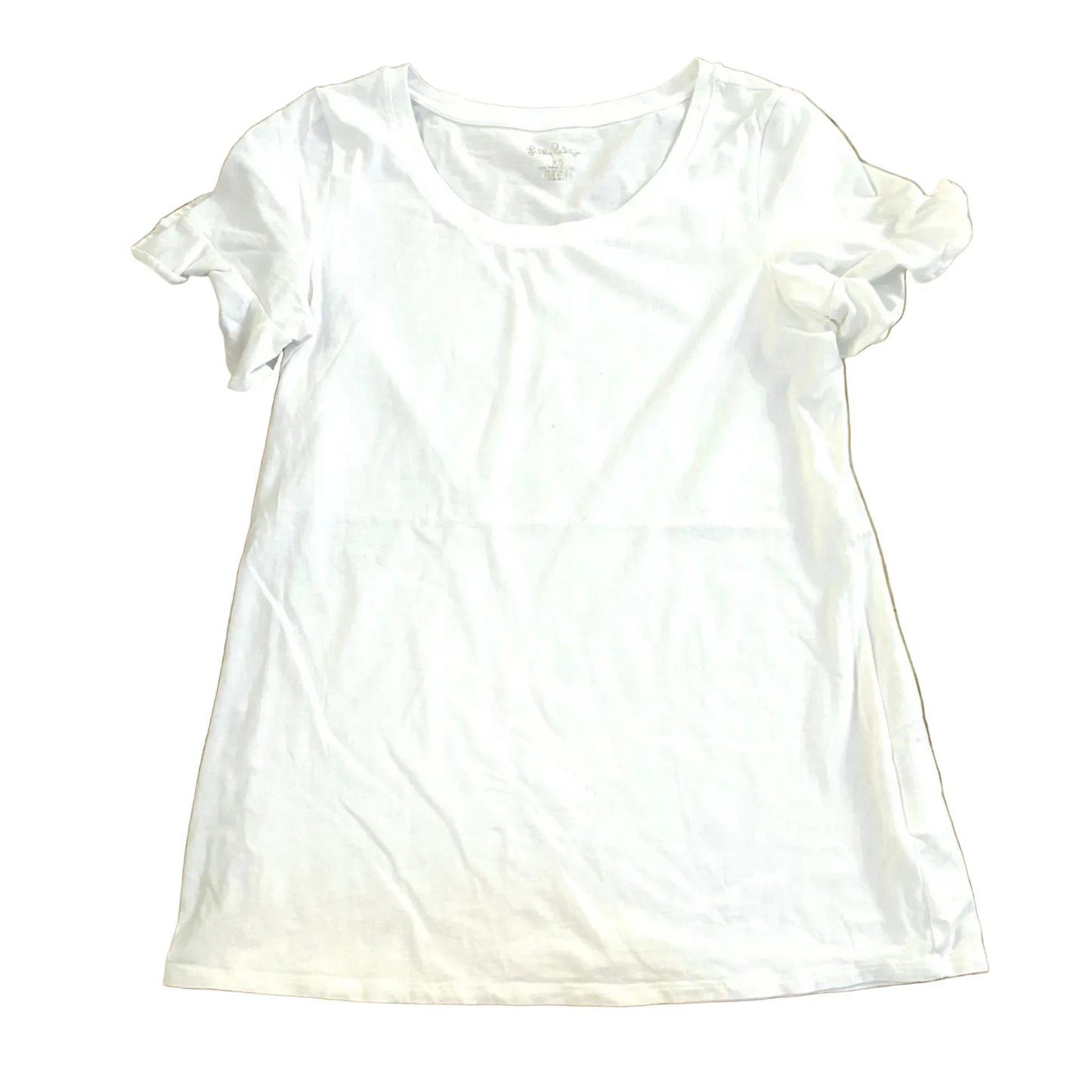 Top Short Sleeve Designer By Lilly Pulitzer In White, Size: Xs
