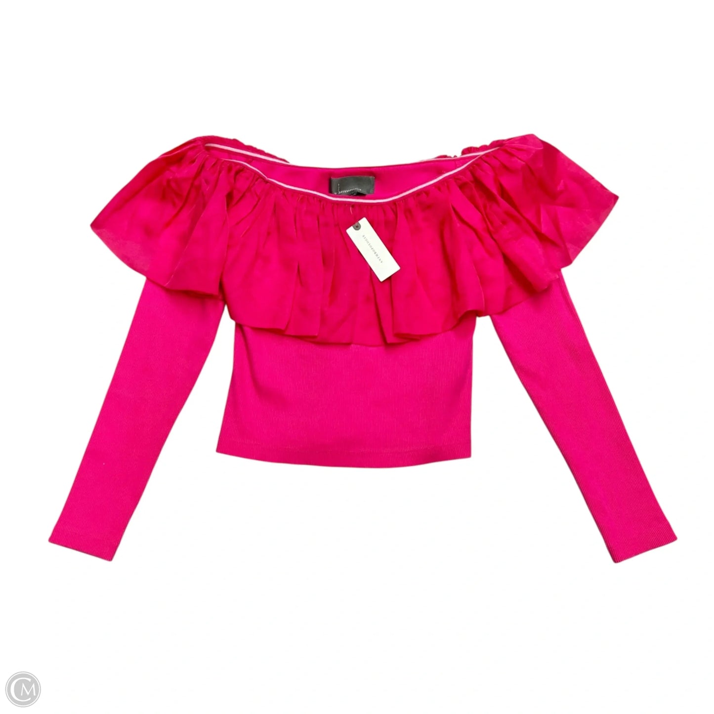 Top Long Sleeve By Anthropologie In Pink, Size: S