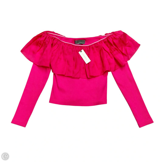 Top Long Sleeve By Anthropologie In Pink, Size: S