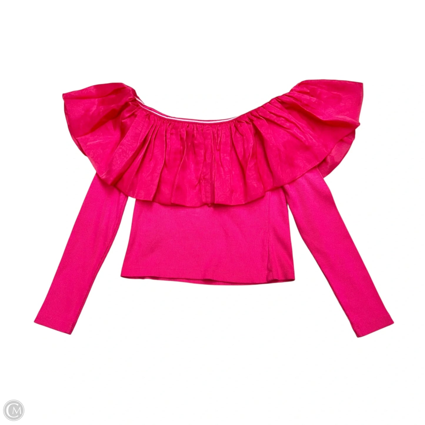 Top Long Sleeve By Anthropologie In Pink, Size: S