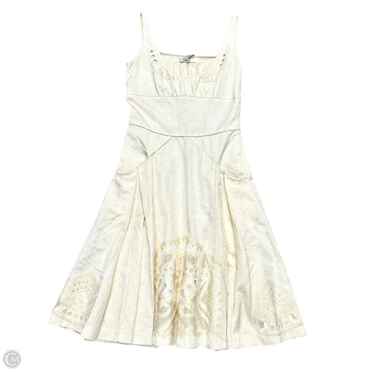 Dress Designer By Zac Posen In Cream, Size: S