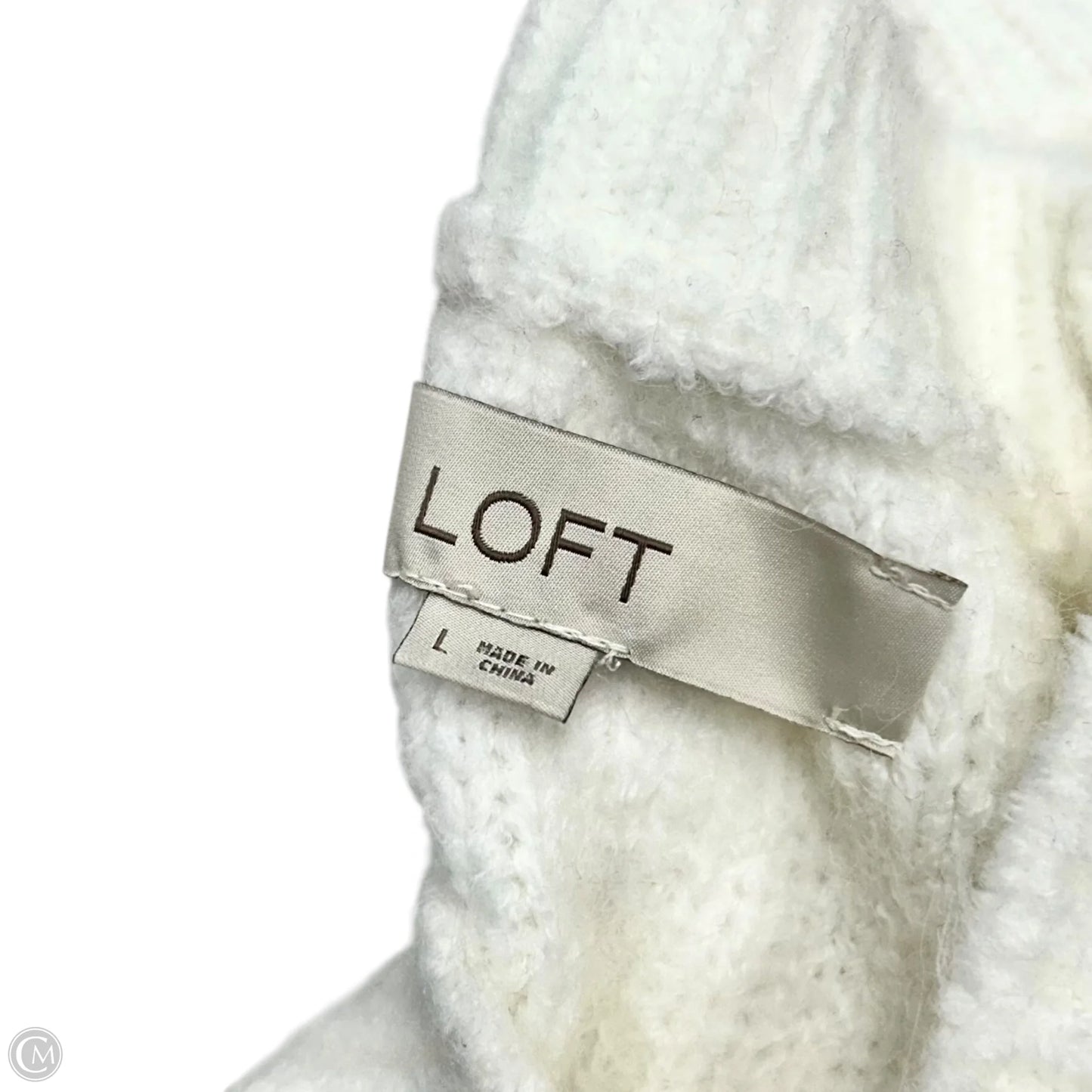 Sweater By Loft In White, Size: L